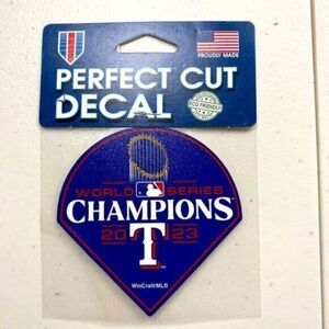 NEW MLB Texas Rangers Baseball Pre Cut Decal 2023 World Series Champions Sticker
